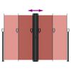 vidaXL Прибираща се странична тента, теракота, 180x1200 см