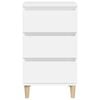 vidaXL Нощно шкафче, бяло, 40x35x70 см, инженерно дърво