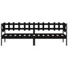 vidaXL Дневно легло, черно, борово дърво масив, 90x200 см