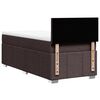 vidaXL Боксспринг легло с матрак, тъмнокафяво, 80x200 см, плат