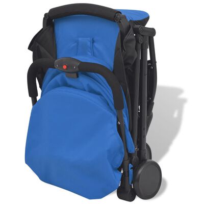 vidaXL Детска сгъваема количка Pocket Buggy, синя, 89x47,5x104 cм