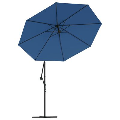 vidaXL Резервно покривало за чадър с чупещо рамо, лазурносиньо, 300 см