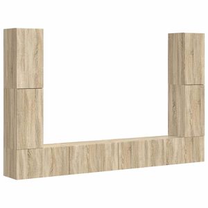 vidaXL Комплект ТВ шкаф 8 pcs Сонома дъб Инженерно дърво