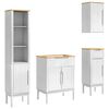 vidaXL Комплект мебели за баня FLORO 4 бр. Бяло 35 х 30 х 160 см