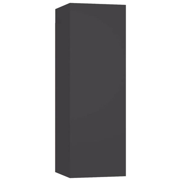 vidaXL Комплект ТВ шкафове от 5 части, сив, инженерно дърво