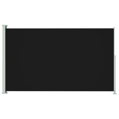 vidaXL Прибираща се дворна странична тента, 200x300 см, черна