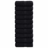 vidaXL Хавлия за гости SOLUND 50 бр. Черно 30 x 30 cm 550 gsm