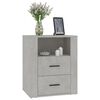 vidaXL Нощно шкафче, сиво, 50x36x60 см, инженерно дърво
