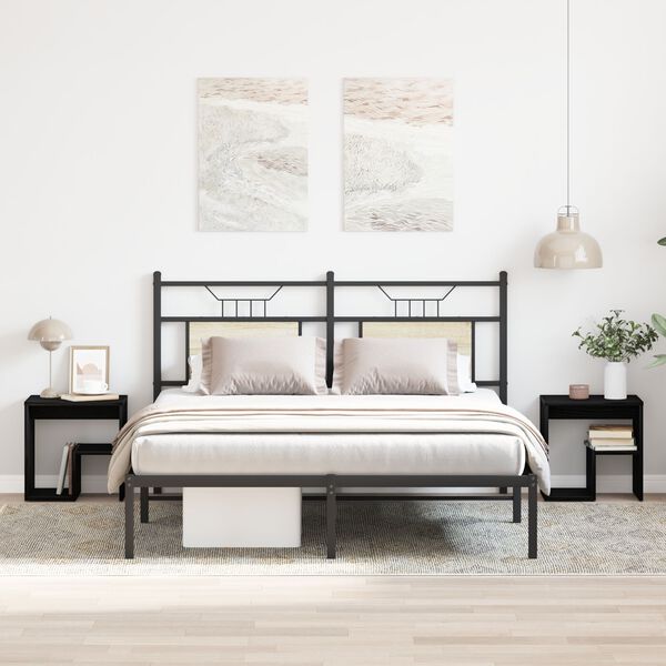 vidaXL Нощен шкаф 2 pcs Черния дъб 40 x 30 x 40 см Инженерно дърво