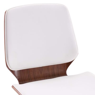 vidaXL Трапезни столове, 2 бр, бели, изкуствена кожа