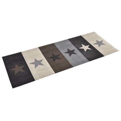 vidaXL Кухненско килимче, перимо, звезди, 60x180 см