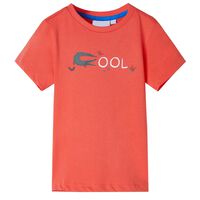 Детска тениска с къс ръкав, светлочервена, 92
