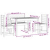 vidaXL Градински трапезен комплект от 4 части, масивен бор