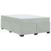 vidaXL Рамка за легло с матрак Светлосиво 140 x 200 cm текстил