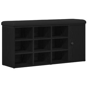vidaXL Пейка с място за съхранение Черния дъб 102 x 32 x 50 cm