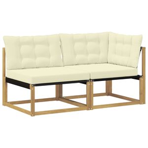 vidaXL Секционен диван с възглавница Бяло 162,5 x 83 x 73 см
