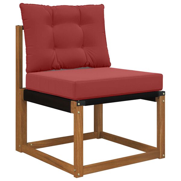 vidaXL Възглавница за диван на открито 2 pcs виненочервен Полиестер