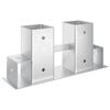Помощник за подреждане на дърва 12 pcs Сребристо 34 x 10 x 15 см