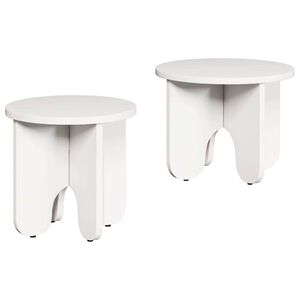 vidaXL Масичка за кафе 2 бр. Бяло 39.5 x 39.5 x 30 см