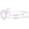 vidaXL Поставка за монитор, бяла, 70x27,5x15 см, бор масив
