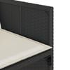 vidaXL Градински комплект с възглавници 17 части полиратан черен