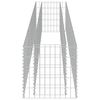 vidaXL Габион повдигната леха, поцинкована стомана, 360x50x50 cм