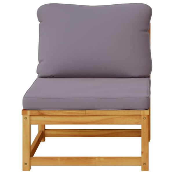 vidaXL Градинско кресло с възглавница, масивно дърво акация