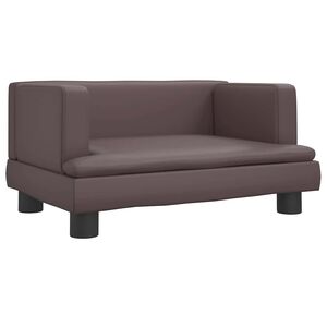 vidaXL Кучешко легло, кафяво, 60x40x30 см, изкуствена кожа