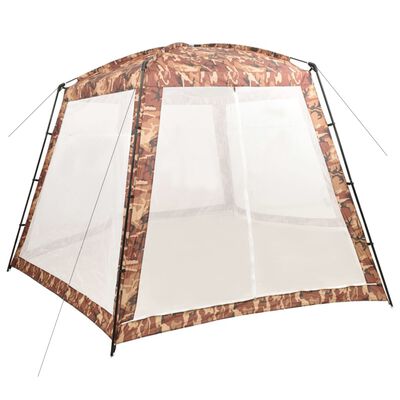 vidaXL Палатка за басейн, текстил, 500x433x250 см, камуфлаж