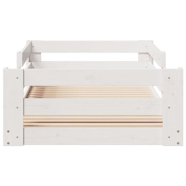 vidaXL Рамка за легло без матрак, 70x140 см, масивна чамова дървесина