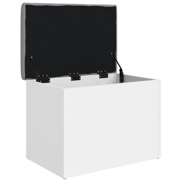 vidaXL Пейка за съхранение, бяла, 62x42x45 см, инженерно дърво