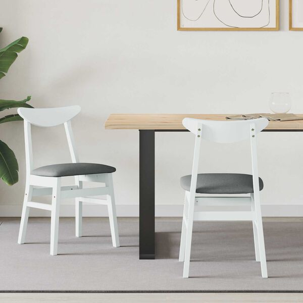 vidaXL Обедени столове 2 pcs Бяло 42 х 47.5 х 81 см