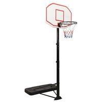 vidaXL Баскетболна стойка, бяла, 258-363 см, полиетилен