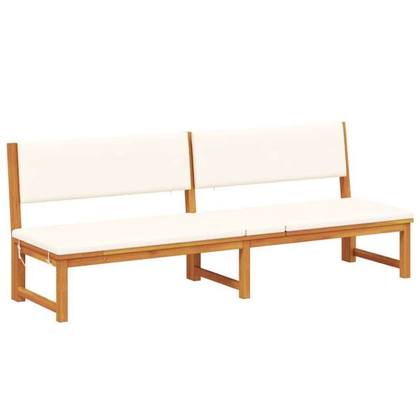 vidaXL Шезлонг Кафяво 200 x 57 x 75 см Масивна акациева дървесина