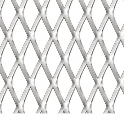 vidaXL Мрежа оградна, неръждаема стомана, 50x50 см, 20x10x2 мм
