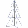 vidaXL Коледна елха конус, 200 LED, за закрито и открито, 98x150 см