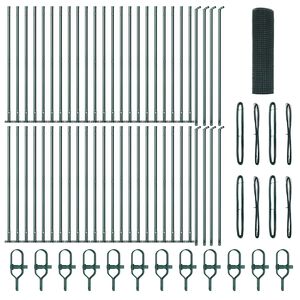 vidaXL Стълб за ограда. Зелено