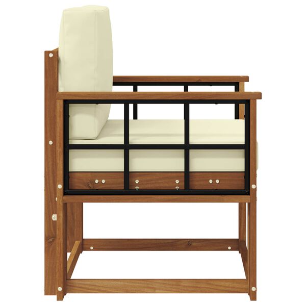 vidaXL Комплект дивани за открито Солидно акациево дърво и полиестер