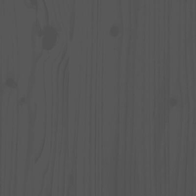 vidaXL Разтегателна кушетка, сива, борово дърво масив, 2x(80x200) см