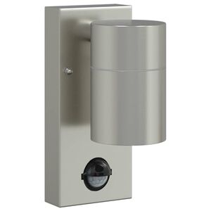 vidaXL Външна стенна лампа Сребрист 6,5 x 10,5 x 16 см