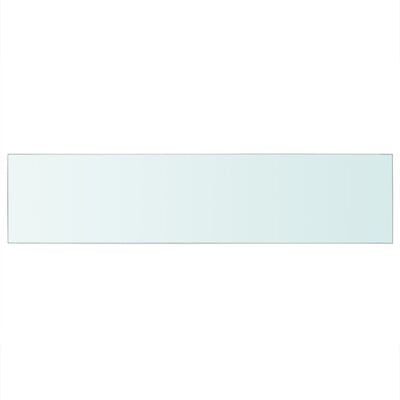 vidaXL Рафтове, 2 бр, панели прозрачно стъкло, 110x25 см