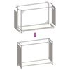 vidaXL Стойка за дърва, черна, 90x28x65 см, студеновалцувана стомана