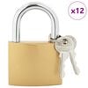 vidaXL U Lock с ключове Месинг 6 x 2 x 9,1 см Желязо