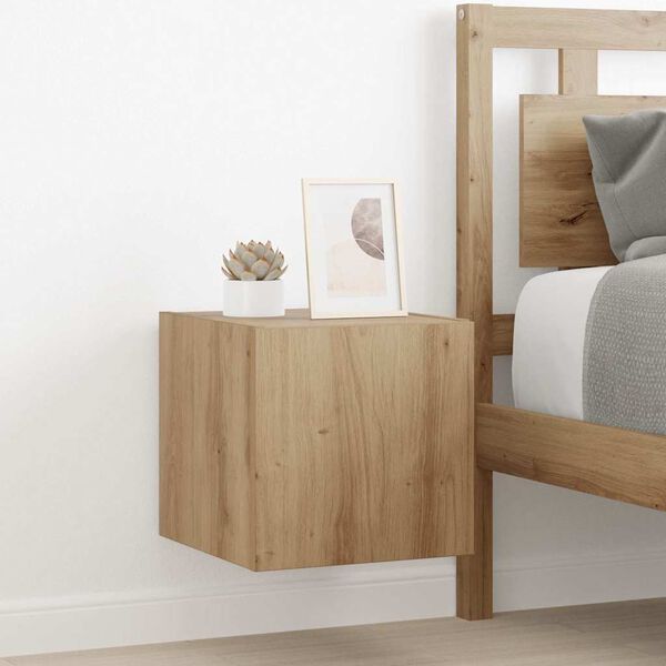 vidaXL TV стенен шкаф Дъб Артизан 30,5 x 35 x 30 cm Инженерно дърво