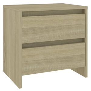 vidaXL Нощно шкафче, сонома дъб, 45x34,5x44,5 см, инженерно дърво