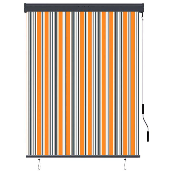 vidaXL Външна ролетна щора, 120x250 см, жълто и синьо