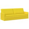vidaXL Диван с 3 места Светло жълто 220 x 81 x 82 см Текстил