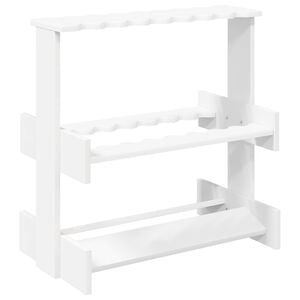 vidaXL Стойка за въдици Инженерна дървесина 60 x 35 x 60 см Бяло