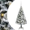 vidaXL С изкуствено коледно дърво с 150 LED светодиода Бяло 120 cm