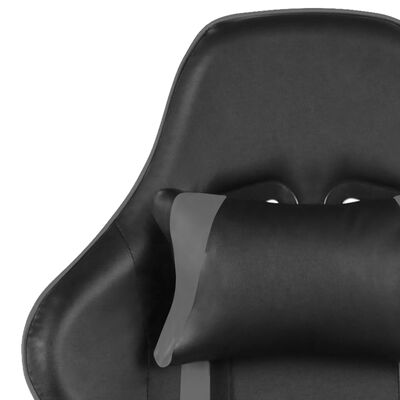 vidaXL Въртящ геймърски стол, сив, PVC
